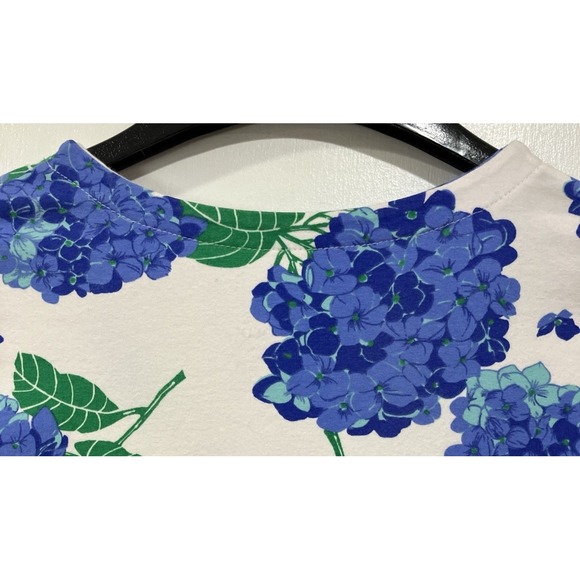 Mahi Gold Hydrangea Walk In Blue Half Sleeve Cotton Dress Size Small - Picture 7 of 7